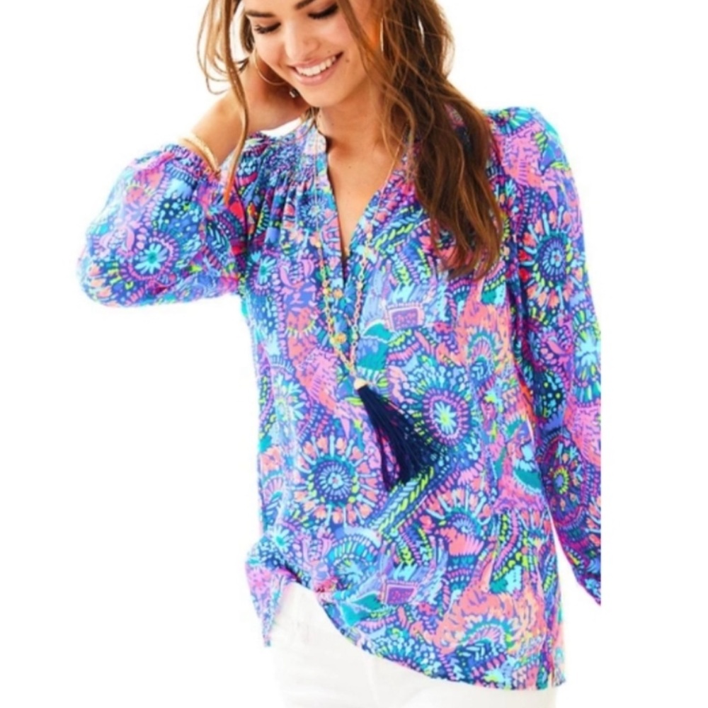 Lilly Pulitzer No Prob Llama Elsa Top